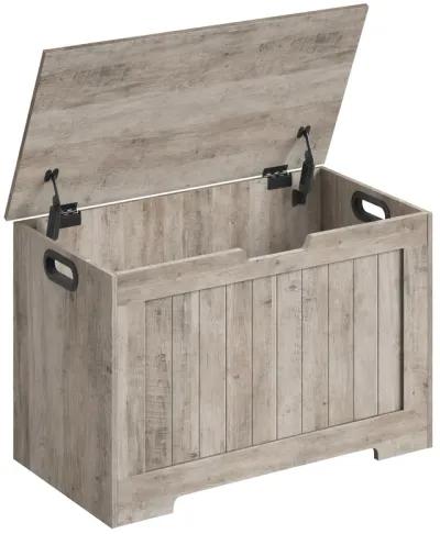 Storage Chest, Storage Bench, Entryway Bench with 2 Safety Hinges, Shoe Bench, Farmhouse Style