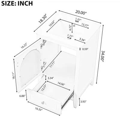 Merax Modern Bathroom Vanity with Sink