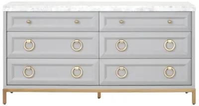 Dove Gray 6-Drawer Double Dresser