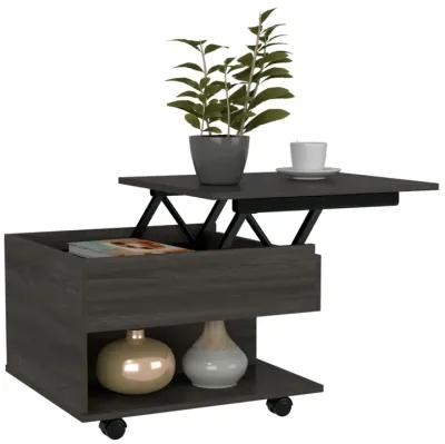 Luanda Lift Top Coffee Table, Casters, One Shelf