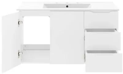 Modway Vitality 36" Bathroom Vanity, 36 Inch, White White