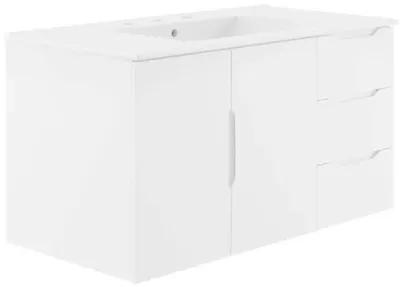 Modway Vitality 36" Bathroom Vanity, 36 Inch, White White