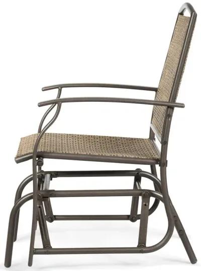 2 Pieces Patio Swing Single Glider Chair Rocking Seating