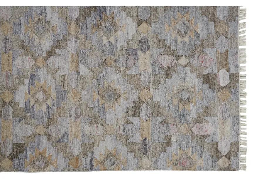 Beckett 0818F Taupe/Gray/Blue 2' x 3' Rug