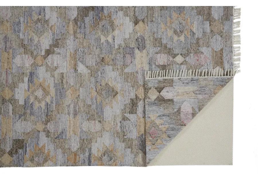 Beckett 0818F Taupe/Gray/Blue 2' x 3' Rug