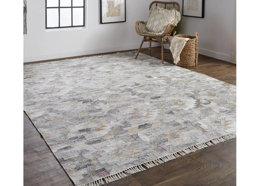 Beckett 0818F Taupe/Gray/Blue 2' x 3' Rug