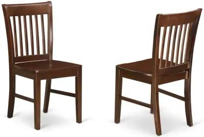 East West Furniture Dining Room Set Mahogany, ANNO5-MAH-W