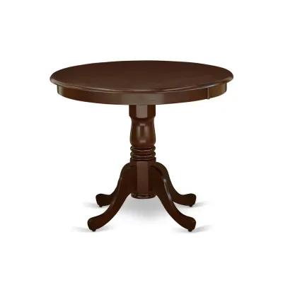 East West Furniture Dining Room Set Mahogany, ANNO5-MAH-W