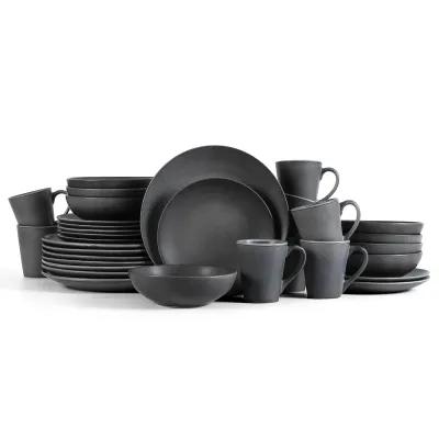 Stone Lain Grao Stoneware 16 Piece Dinnerware Set, Green