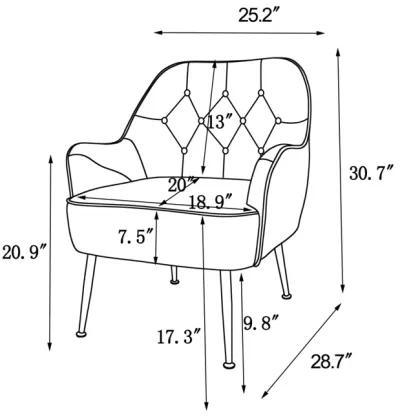 Velvet Sherpa Armchair for Living Room and Office