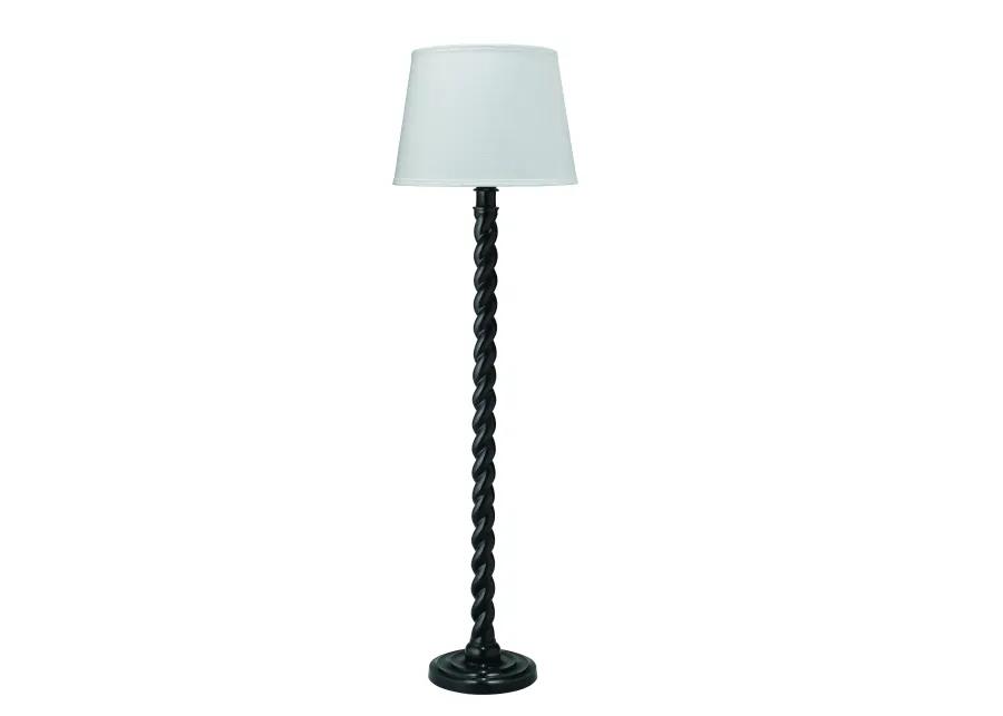 Barley Twist Black Metal Floor Lamp