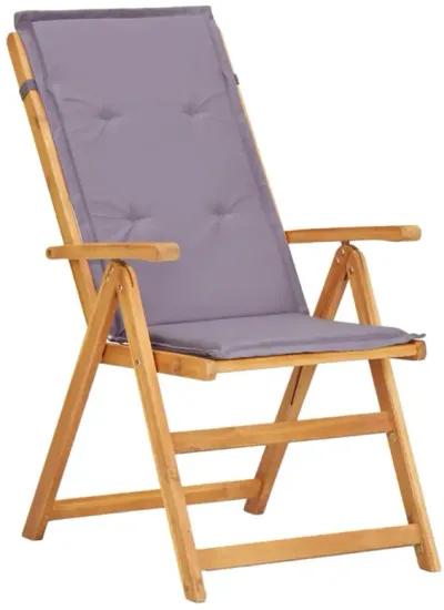 vidaXL Reclining Garden Chairs 2 pcs Brown Solid Acacia Wood