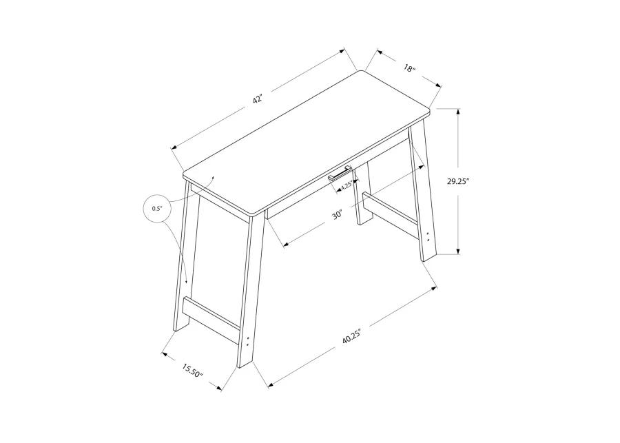 Monarch Specialties I 7190 Computer Desk, Home Office, Laptop, Storage Drawers, Work, Laminate, Brown, Contemporary, Modern