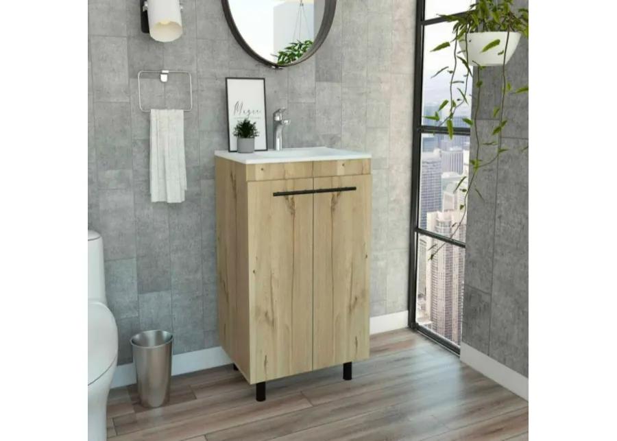 Floor Cabinet Oxnard, Bathroom, Light Oak