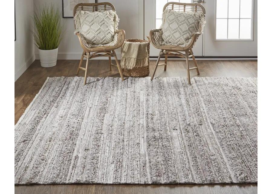 Alden 8637F Taupe/Ivory/Red 5' x 8' Rug