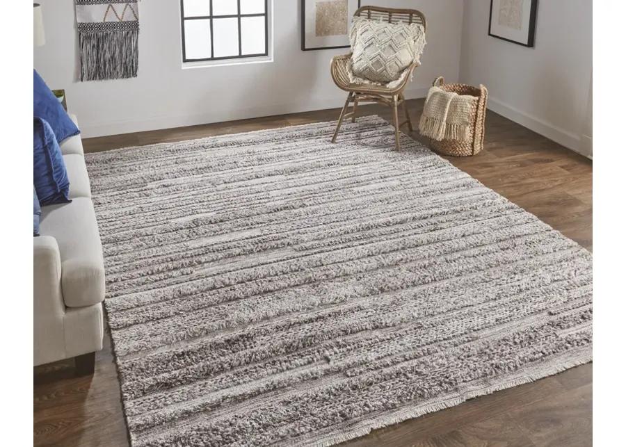 Alden 8637F Taupe/Ivory/Red 5' x 8' Rug