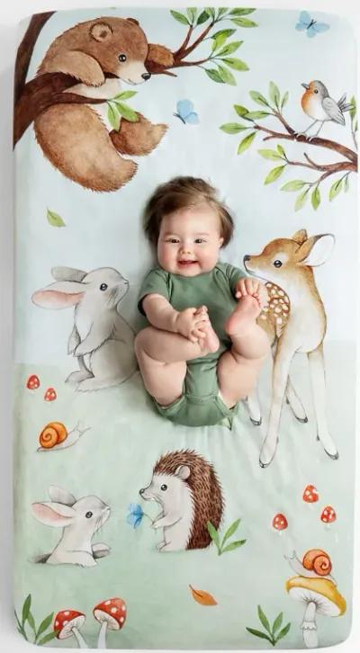 Enchanted Forest 100% Cotton Fitted Crib Sheet