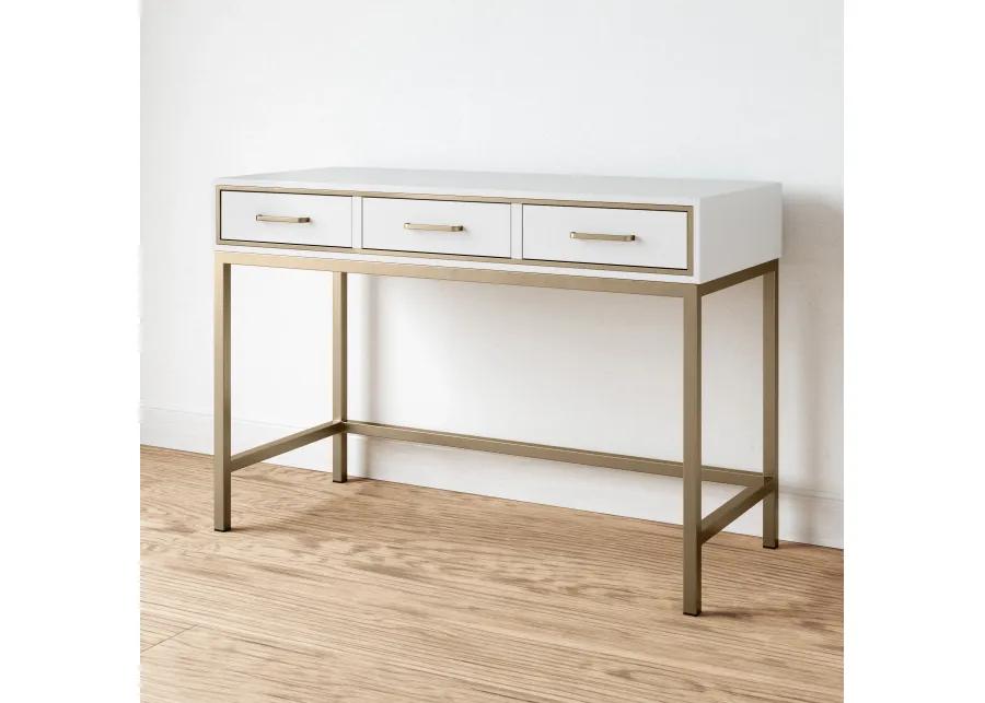 Sands Point Desk - White 3 Drawer