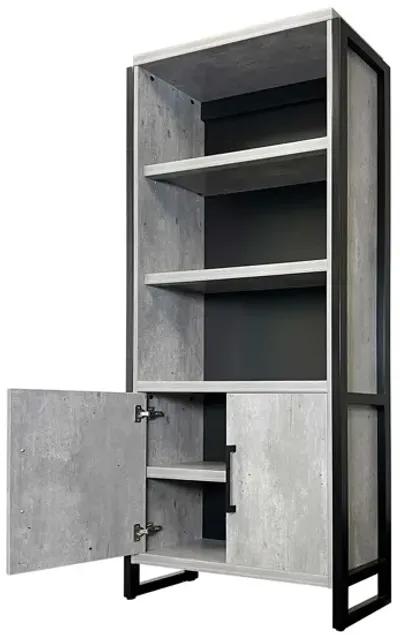 Mason 78" Lower Door Bookcase in Grey