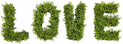 HomPlanti "LOVE" Boxwood Artificial Wall Decoration (Indoor/Outdoor)