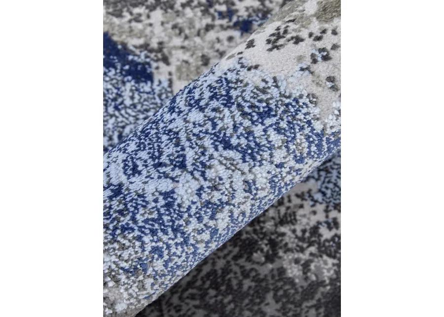 Gaspar 3838F Blue/Gray/White 2'10" x 8' Rug