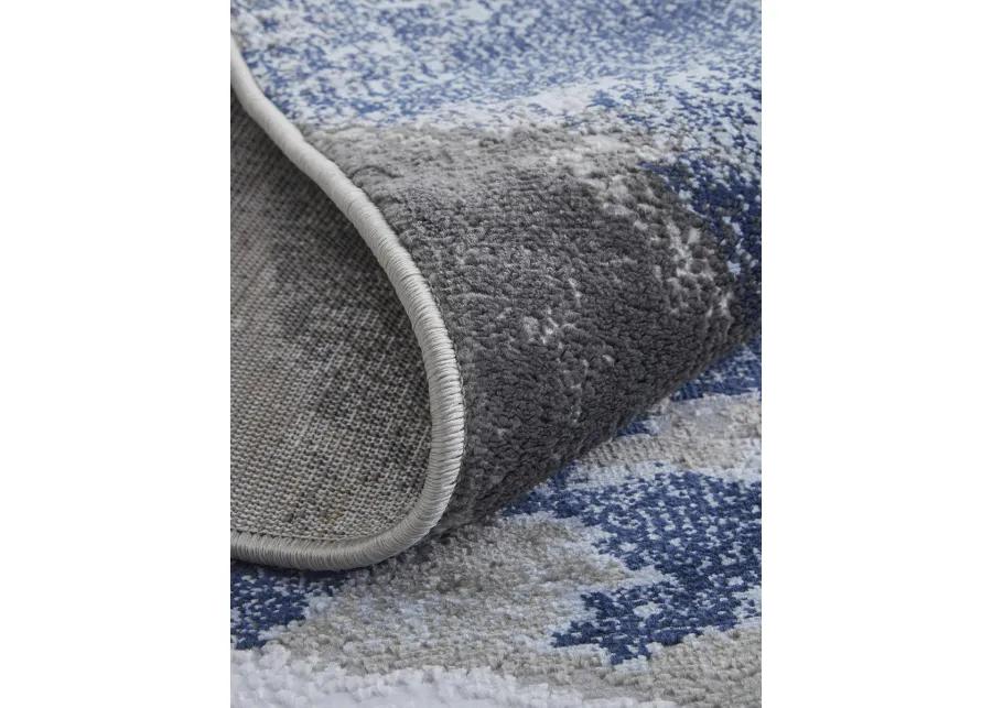 Gaspar 3838F Blue/Gray/White 2'10" x 8' Rug