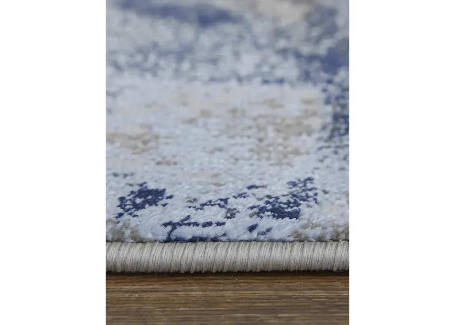 Gaspar 3838F Blue/Gray/White 2'10" x 8' Rug