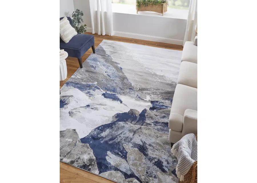 Gaspar 3838F Blue/Gray/White 2'10" x 8' Rug