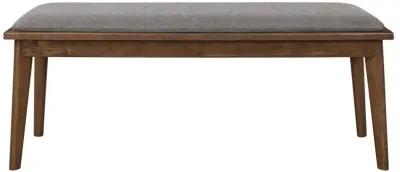 Coaster Alfredo Upholstered Dining Bench Grey and Natural Walnut