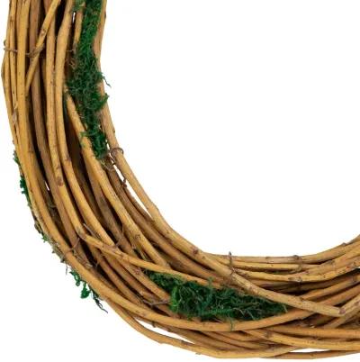 Natural Grapevine and Twig Spring Wreath with Moss -11.5"