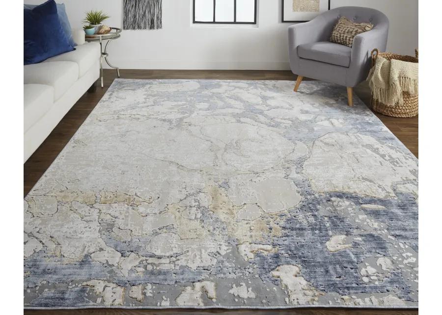 Laina 39G8F Tan/Blue 3' x 10' Rug