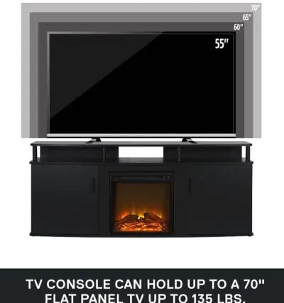 Ameriwood Home Carson Electric Fireplace TV Console for TVs up to 70"