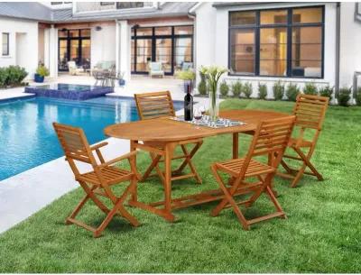 Wooden Patio Set Natural Oil