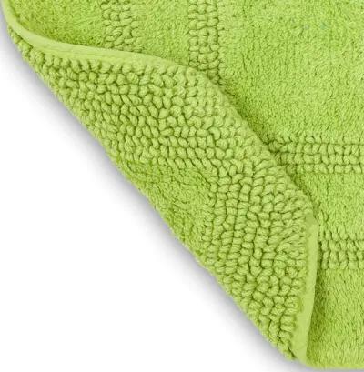 Cotton Reversible Fiesta Lime 2' 3" x 3' 9" Bath Mat