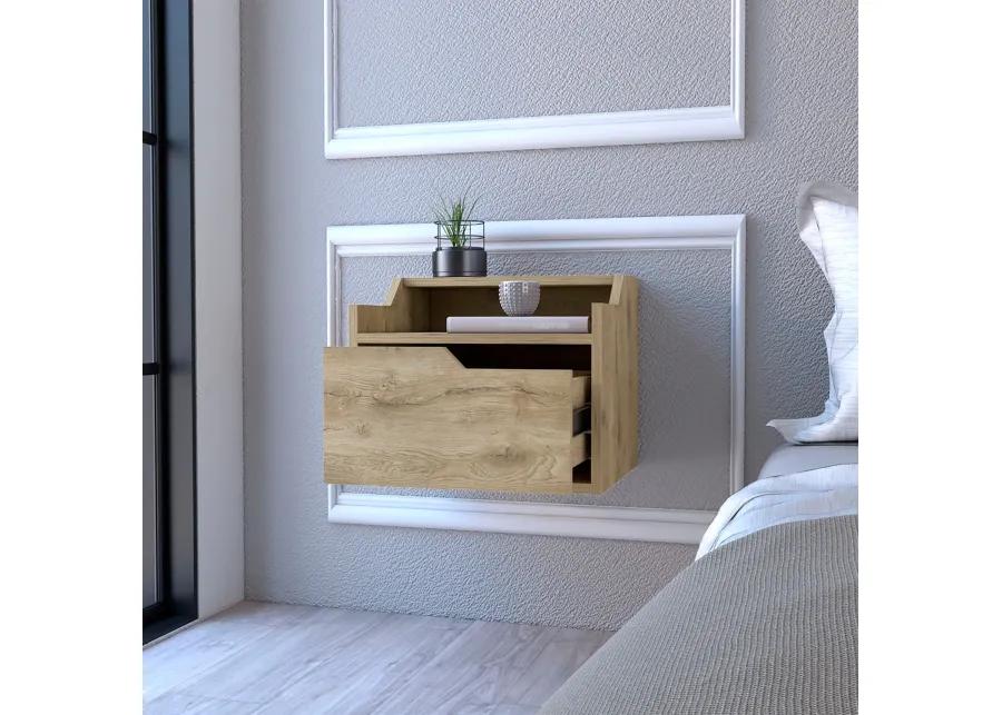 Floating Nightstand Chester, Bedroom, Macadamia