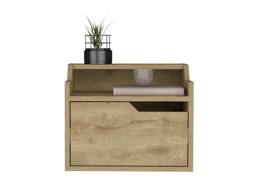 Floating Nightstand Chester, Bedroom, Macadamia