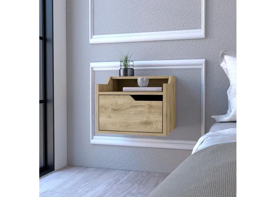 Floating Nightstand Chester, Bedroom, Macadamia