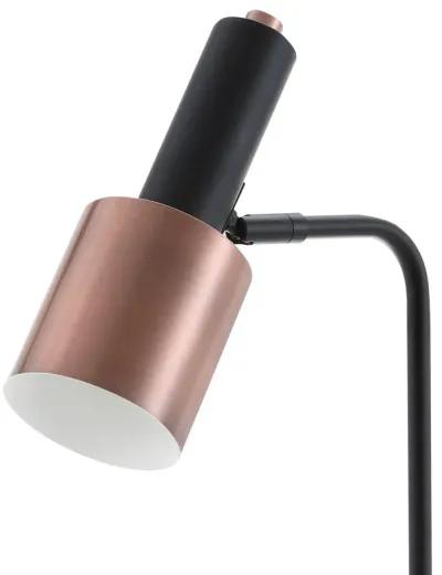 Brady 22" Metal LED Task Table Lamp, Copper/Black