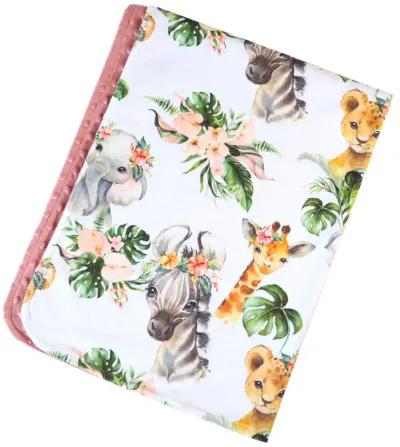 Honey Lemonade - Premium Baby & Toddler Minky Blanket (Africa Animals)