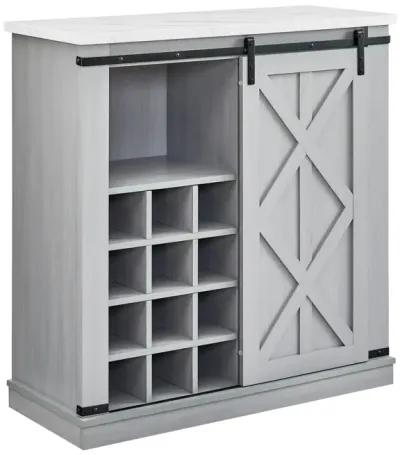 FESTIVO Rustic Wine Bar Cabinet: Space-Saving Storage Solution