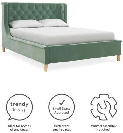 Little Seeds Monarch Hill Ambrosia Teal Full Size Upholstered Bed