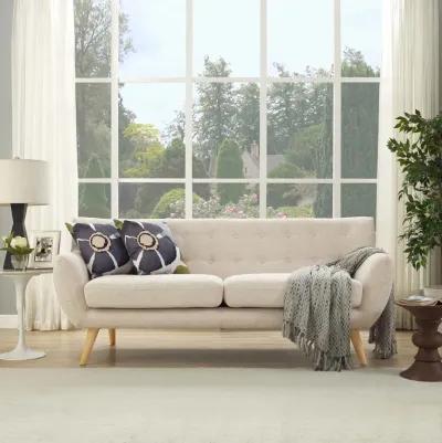 Remark Upholstered Fabric Sofa - Beige