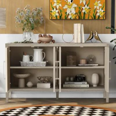 Merax Retro Storage Cabinet Sideboard with Adjustable Shelves