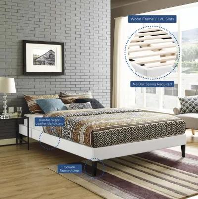 Modway - Tessie Queen Vinyl Bed Frame with Squared Tapered Legs