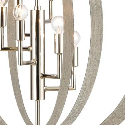 Retro Rings 26'' Wide 6-Light Chandelier