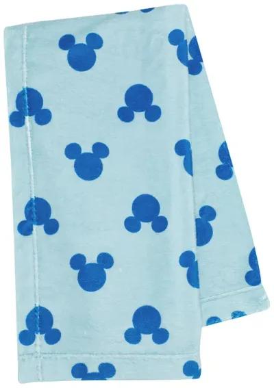 Lambs & Ivy Disney Baby Mickey Mouse Blanket & Plush Baby Gift Set - Blue