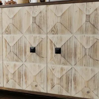 Merax 4 Doors Vintage Sideboard Storage Cabinet