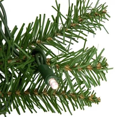 9' x 10" Pre-lit Rockwood Pine Artificial Christmas Garland  Warm White LED Lights