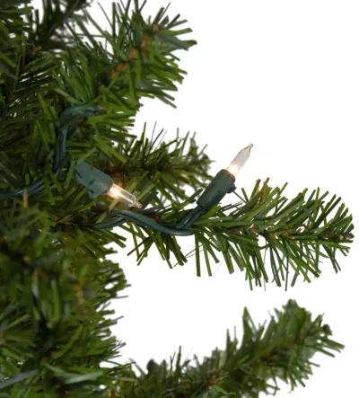 7.5' Pre-Lit Pencil Canadian Pine Artificial Christmas Tree - Clear Lights