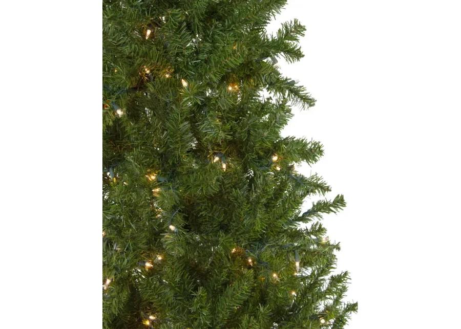 7.5' Pre-Lit Pencil Canadian Pine Artificial Christmas Tree - Clear Lights